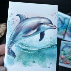 Delfin Unter dem Meer Küste Dankeskarte