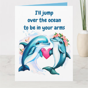 Delfin Valentinstagskarte Karte