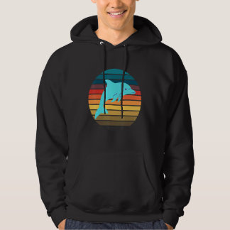 Delfin Zitat Delfin Retro Sonnenuntergang Vintage Hoodie