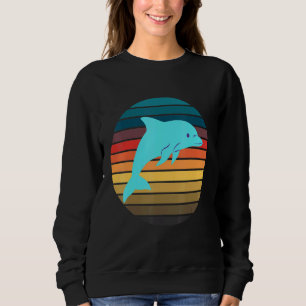 Delfin Zitat Delfin Retro Sonnenuntergang Vintage Sweatshirt