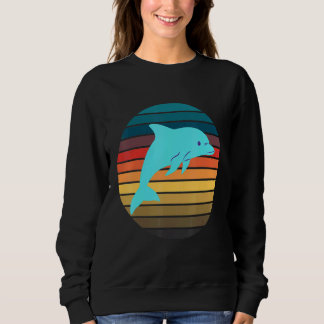 Delfin Zitat Delfin Retro Sonnenuntergang Vintage Sweatshirt