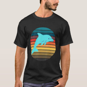 Delfin Zitat Delfin Retro Sonnenuntergang Vintage T-Shirt