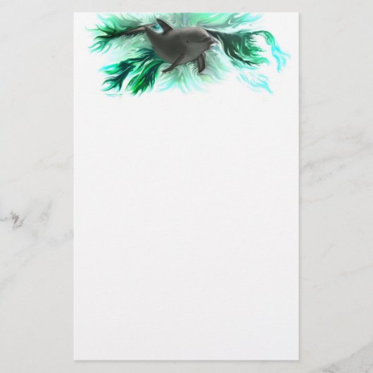 Delfinbaby Büropapier Briefpapier (Vorderseite)