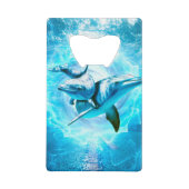Delfinblauer Fantasie Geldbeutel Flaschenöffner (Vorderseite)