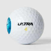 Delfinblauer Fantasie Golfball (Logo)