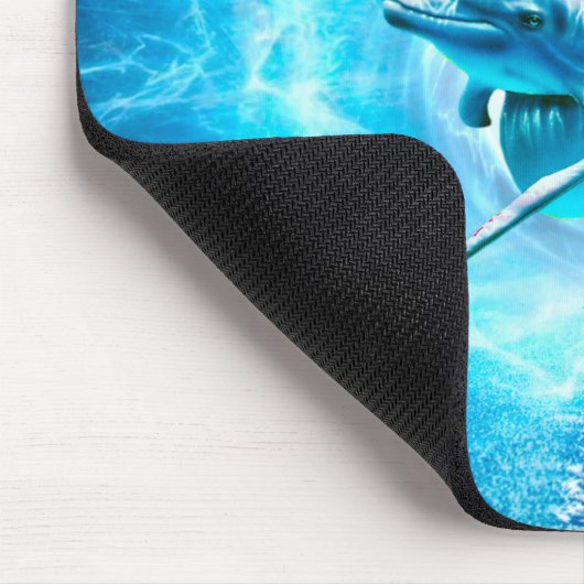 Delfinblauer Fantasie Mousepad (Ecke)