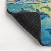 Delfine bei Sonnenuntergang l Mousepad (Ecke)