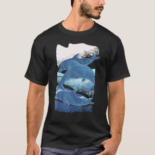 Delfine Delfin Fisch Meer Delfinarium Naturschutz T-Shirt