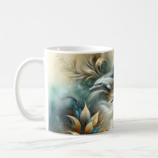 Delfine Golden Botanical Dreamscape Kaffeetasse (Links)