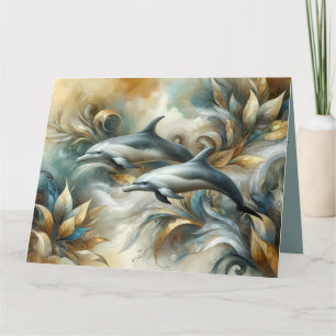 Delfine Golden Botanical Dreamscape Karte