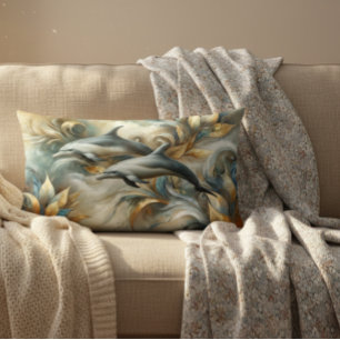 Delfine Golden Botanical Dreamscape Lendenkissen