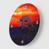 Delfine Große Wanduhr (Winkel)