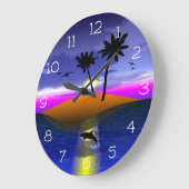 Delfine Große Wanduhr (Winkel)