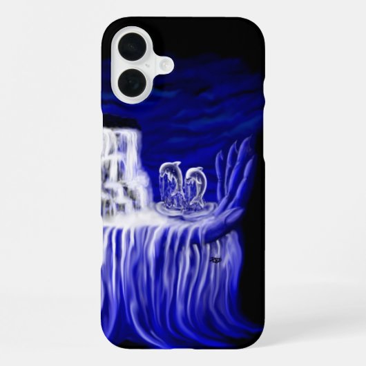Delfine, Hand der Zeiten iPhone Hülle (Rückseite)