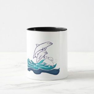 Delfine Maßgeschneiderter gekämmter Baumwollstoff  Tasse