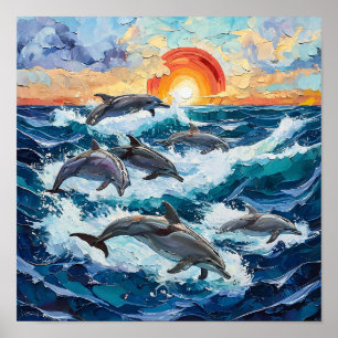 Delfine Meereslandschaft Poster