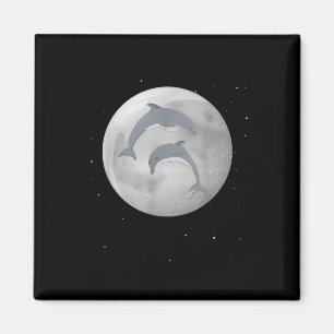 Delfine, Moon Star Dolphins, Umweltschutz Magnet