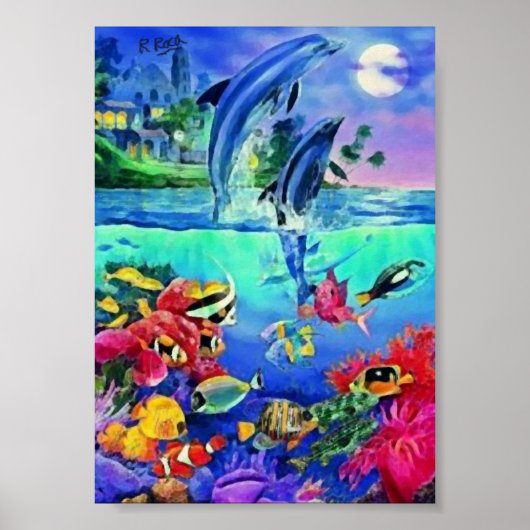 Delfine Original Oils Artwork Posters Poster (Vorne)