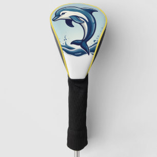 Delfine Ozeanwelle Luxus-Leder-Design Golf Headcover