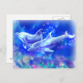 Delfine Postkarte (Vorne/Hinten)