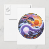 Delfine Postkarte (Vorne/Hinten)