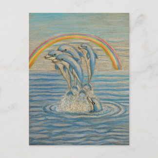 Delfine Postkarte