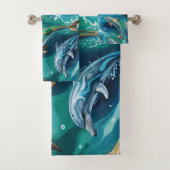 Delfine schwimmen  badhandtuch set (Insitu)