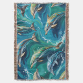 Delfine schwimmen  decke (Vorderseite Vertikal)