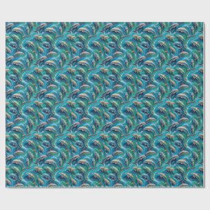 Delfine schwimmen  geschenkpapier