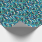 Delfine schwimmen geschenkpapier (Ecke)