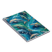 Delfine schwimmen notizblock (Rechte Seite)