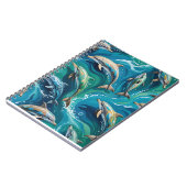 Delfine schwimmen notizblock (Linke Seite)