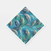 Delfine schwimmen serviette (Ecke)