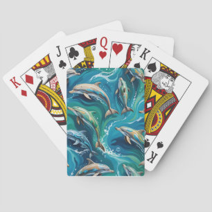 Delfine schwimmen spielkarten