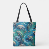 Delfine schwimmen tasche (Rückseite)