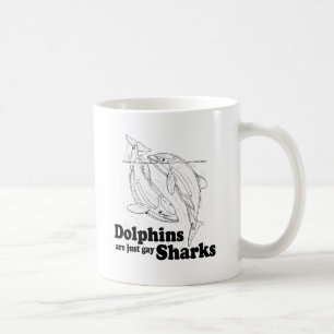Delfine sind schwule Haie Kaffeetasse