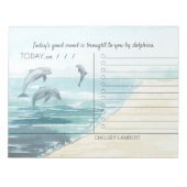 Delfine springen Wasserfarbe Notizblock (Vorderseite)