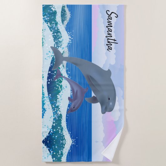 Delfine Strandtuch (Vorderseite)