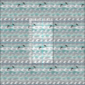 Delfine und Wellen Stoff (Kachel)