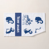 Delfine, Wale und Pinguine Badhandtuch Set (Handtuch)