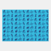 Delfine, Wale und Pinguine Geschenkpapier Set (Vorderseite)