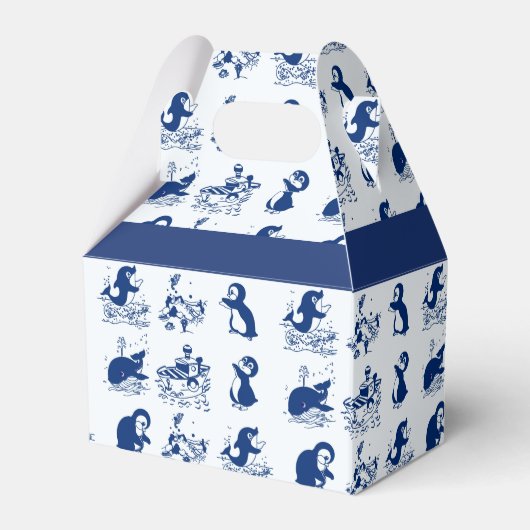Delfine, Wale und Pinguine Geschenkschachtel (Rückseite)