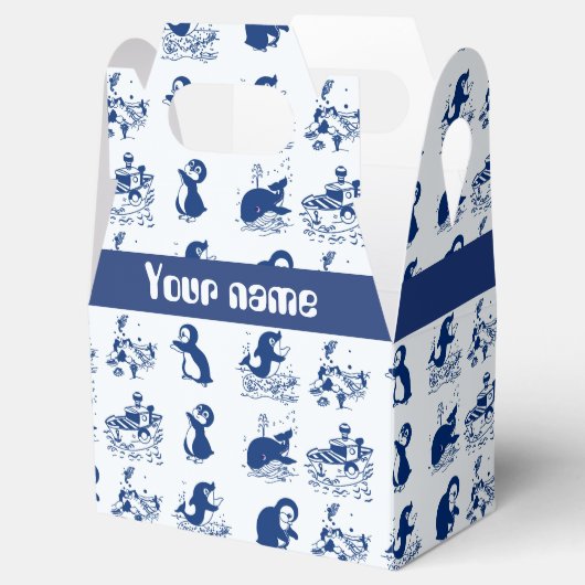 Delfine, Wale und Pinguine Geschenkschachtel (Geöffnet)