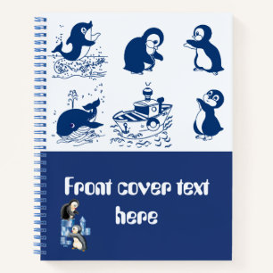 Delfine, Wale und Pinguine Notizblock