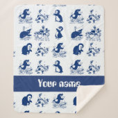 Delfine, Wale und Pinguine Sherpadecke (Vorderseite)