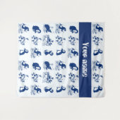 Delfine, Wale und Pinguine Wandteppich (Vorderseite (Horizontal))