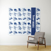 Delfine, Wale und Pinguine Wandteppich (Beispiel (Horizontal))