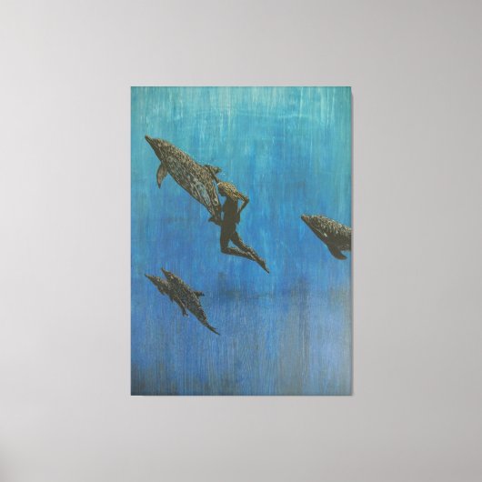 Delfine zur Rettung Leinwanddruck (Vorderseite)