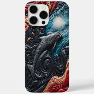 Delfingröße in Lebendigkeit iPhone 16 Pro Max Hülle