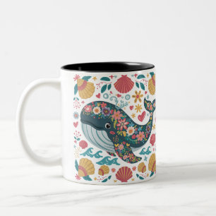 Delfinliebhaber-Tasse Zweifarbige Tasse